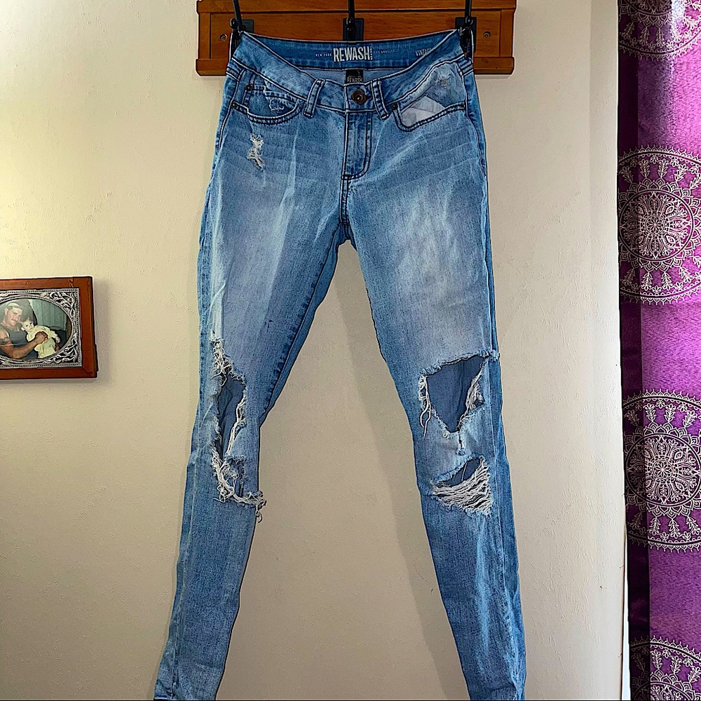 Rewash Ripped Mom Jeans